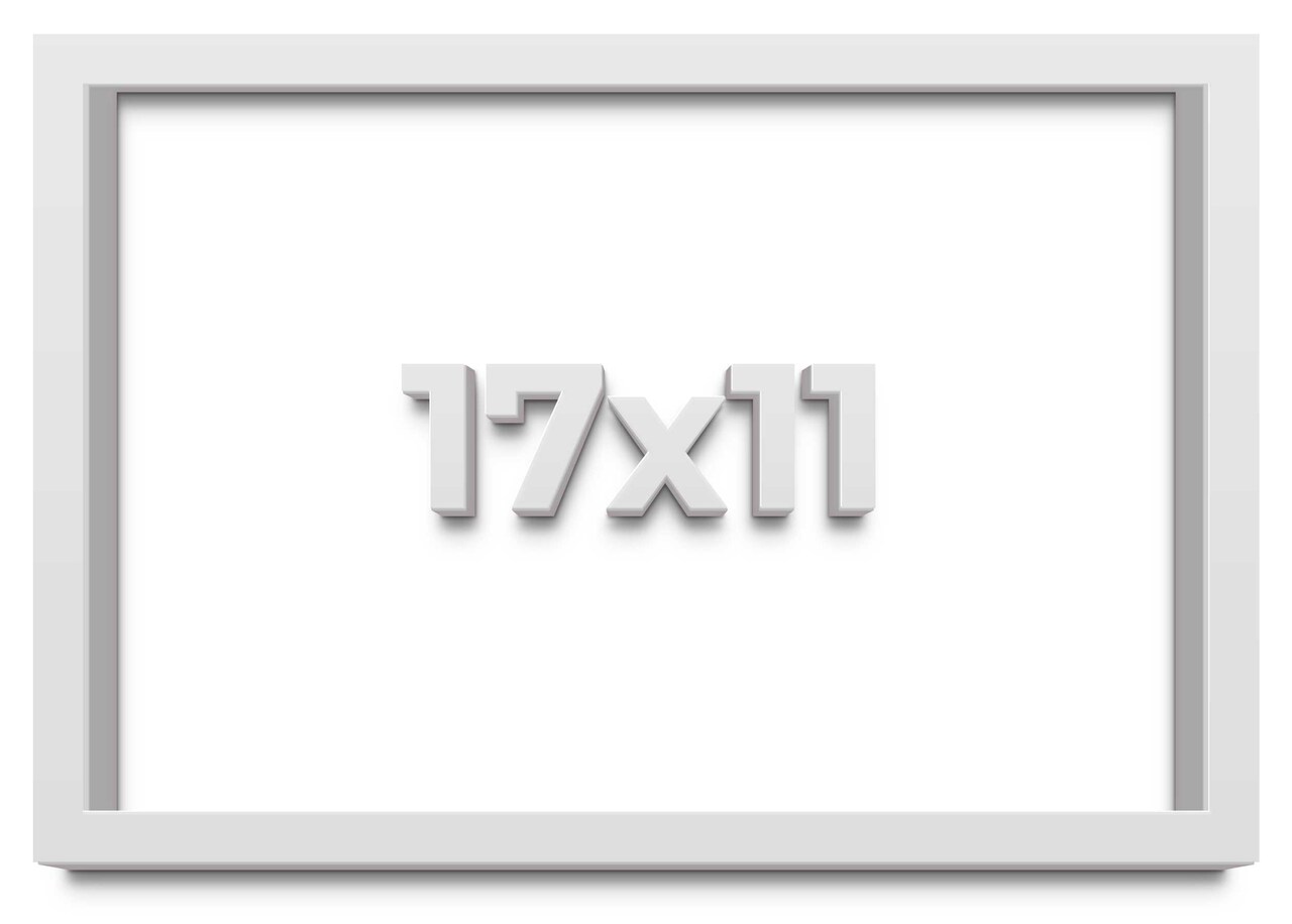 Shadow Box 1.75" Deep White Picture Frame - UV Acrylic, Backing Board, Hanging Hardware Included